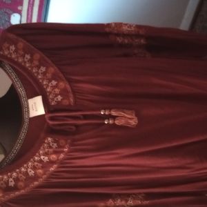 Knox Rose Merlot Top XL